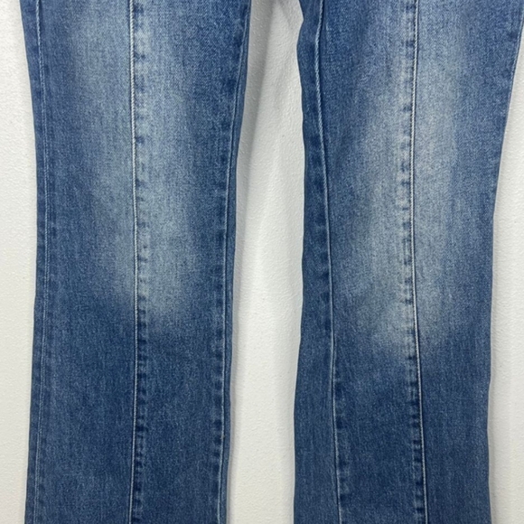 We The Free Camilla Overalls Slim Bootcut Denim Zip Front S - Picture 12 of 15